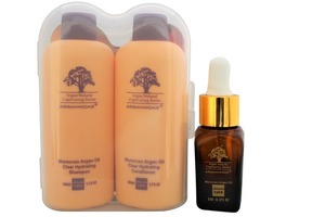 Products: Travel kit: Conditioner, Shampoo & Argan oil serum – Able Beauty