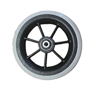 Front wheel 6” (150 x 27 mm) with round solid rubber