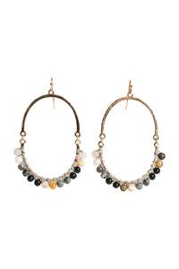 Sale: EDEN STONE EARRING - GREY