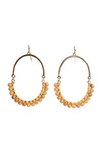 Sale: EDEN STONE EARRING - CAMEL