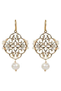 KLEIN LUXE EARRING - PEARL FILLAGREE