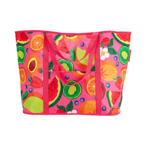Dusky Robin Handbags: JUMBO BEACH BAG- TROPICANA