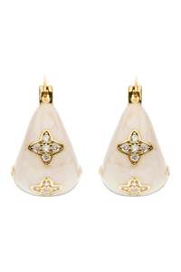 Accessories: AMIRA GEM EARRING - PEARL