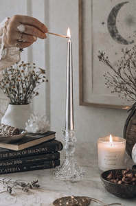 METALLIC SILVER CANDLE