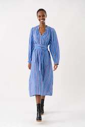 Women: Paris Midi Dress in Multi Blue