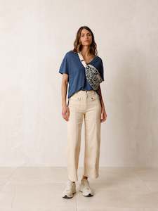 Bottoms: Front Pocket Trousers in Crudo