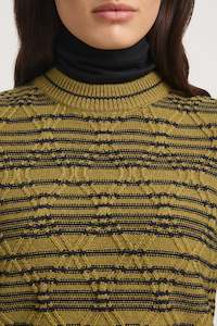 Diamond Cable Vest in Cardamon