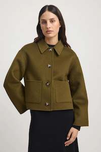 Jackets: Wool Jacket in Cardamon