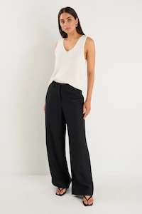 Shelter flat front wide leg pants  UNION