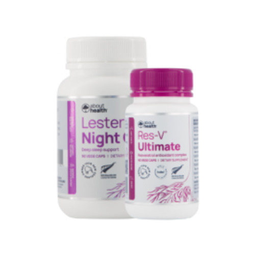 Res V: Powerful Resveratrol & Turmeric Antioxidant Supplements: Res-V Ultimate & Lester's Night Cap About Health