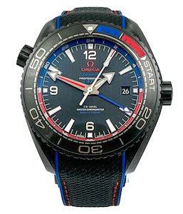 OMEGA DEEP BLACK Ceramic Planet Ocean Co-Axial Master Chronometer GMT TEAM NEW Z&hellip;
