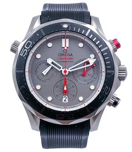 Products: OMEGA TEAM NEW ZEALAND America's Cup Seamaster Professional Co-Axial Chronograph Titanium Mens Wristwatch 212.92 with Box and Papers from 2016