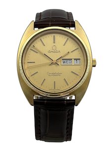 Omega Constellation 1970s Automatic 14ct Gold Capped Mens Wristwatch Ref 166.024&hellip;