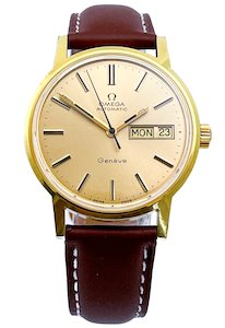 Omega 1972 Geneve Vintage Automatic Gold Plated Mens Wristwatch Ref 166.0117 Fully Serviced