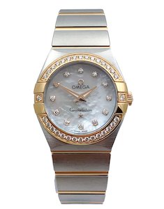 Omega Constellation 18ct Gold & Stainless Steel Diamond Bezel and Dial Ladie&hellip;