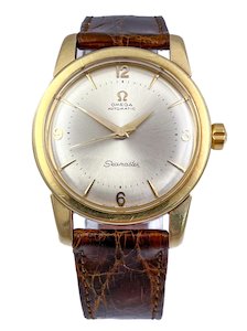 Products: Omega Seamaster Automatic 14ct Solid Gold Mens Wristwatch Ref 2848, 2846 from circa 1957 fully Serviced