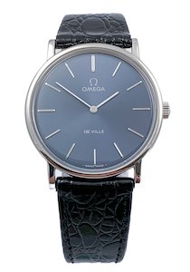 Omega DeVille Vintage Manual Mens Blue Dial Wristwatch c.1978 Ref 111.0140 MINT &hellip;