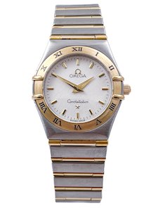 Omega Constellation 18ct Gold & Steel Quartz Ladies Wristwatch Ref 1272.30 B&P