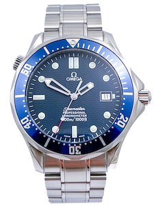 Omega Seamaster Professional 300 BLUE WAVE Steel Mens Watch Ref 2531.80.00