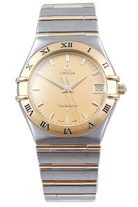 Omega Constellation 18ct Gold & Steel Quartz 34mm Mens Wristwatch Ref 1212.30 Serviced