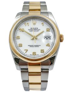 Products: Rolex Oyster Perpetual Datejust 18ct Gold and Stainless Steel Ref 116203 Mens Wristwatch from 2004
