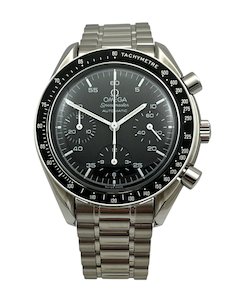 Products: Omega Speedmaster Automatic Mens Chronograph Stainless Steel Wristwatch Ref 3510.50 from 1999 Fully Serviced