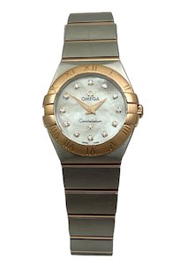 Omega Constellation Manhattan 18ct Rose Gold & Stainless Steel Ladies Wristw&hellip;