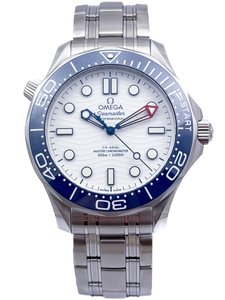 Products: Omega Seamaster Diver 300 M, NEW 2024 America's Cup White Blue Ref 210.30.42.20.04.002 Unworn