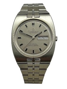 Omega Constellation 1970 Day Date Chronometer Automatic Stainless Steel Mens Wri&hellip;