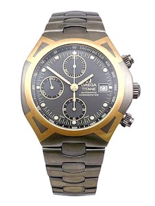 Omega Seamaster TITANE 120m Automatic Chronometer Chronograph Titanium and 18ct &hellip;