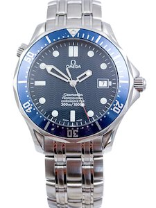 Omega Seamaster Professional 300 BLUE WAVE Steel Mens Watch Ref 2531.80.00
