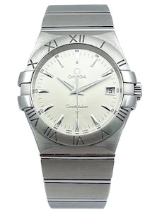 Products: Omega Constellation Steel Quartz 35mm Mens Wristwatch Ref 123.10.35 with Box & Papers
