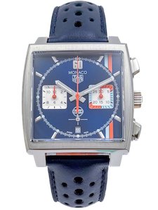 TAG HEUER Monaco GULF RACING Chronograph Automatic Stainless Steel Mens Wristwat&hellip;