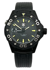 TAG Heuer Aquaracer 500m AUTOMATIC Titanium Mens Wristwatch Reference WAJ2180 Serviced