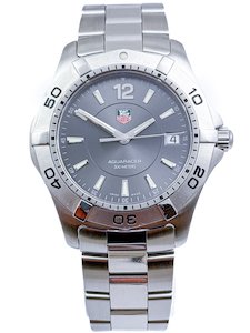 TAG Heuer Aquaracer Quartz Mens Steel 39mm Wristwatch Ref WAF111E 2011 B&P