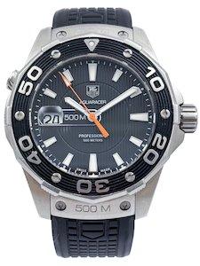 TAG Heuer Aquaracer 500m Quartz Steel Mens Wristwatch WAJ1110 Papers 2009