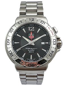 TAG Heuer FORMULA 1 Alarm Date Stainless Steel Quartz Mens Wristwatch 41mm Ref W&hellip;