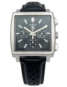TAG HEUER 2000s Monaco Automatic Stainless Steel Mens Wristwatch Ref CW2111-0 on&hellip;