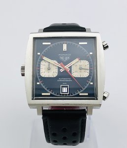 HEUER 1970s Monaco VINTAGE Steve McQueen Automatic Stainless Steel Mens Wristwat&hellip;