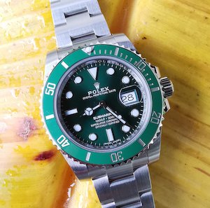 Past Sales — About Time: Rolex Oyster Perpetual Submariner Hulk Ref. 116610LV 2019 Model - Papers only - Unworn