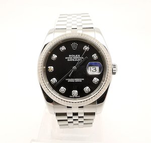 Rolex Oyster Perpetual Datejust 36mm Black Diamond Dial Ref. 116234 2006 Model Box Only