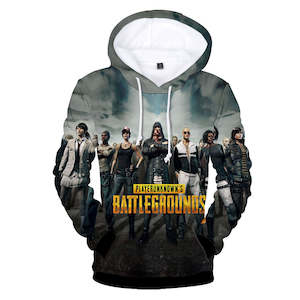 Hot Game PUBG Hooded Sweatshirt 3D Printed Gray Jumper for Kids Youth Adult