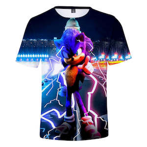 Hot Game Cartoon Sonic The Hedgehog 3D Printed Casual Sports T-Shirts Summer Top&hellip;