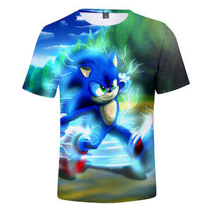 Hot Game Cartoon Sonic The Hedgehog 3D Printed Casual Sports T-Shirts Summer Top&hellip;