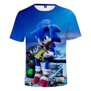 Hot Game Cartoon Sonic The Hedgehog 3D Printed Casual Sports T-Shirts Summer Top&hellip;