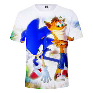 Hot Game Cartoon Sonic The Hedgehog 3D Printed Casual Sports T-Shirts Summer Top&hellip;