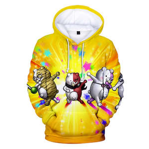 Hot Game Danganronpa Cartoon Cosplay Yellow Hoodie Pullover Sweatshirts Unisex T&hellip;