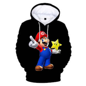 Super Mario Bros 3D Graphic Print Casual Hoodie Jumper - Unisex for Kids and Adults