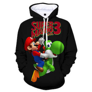 Super Mario Bros 3D Graphic Print Casual Hoodie Jumper - Unisex for Kids and Adults