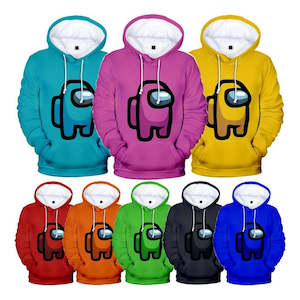 Among Us Game Hoodie 3D Print Long Sleeve Hoody Jumper Unisex for Kids and Adults